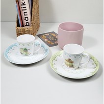 행남자기 뉴세비앙 스위트 머그컵 다과세트 2인조 4pcs