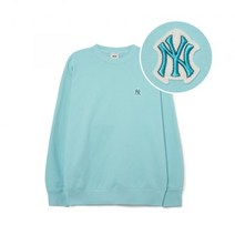 [국내매장판] 엠엘비 MLB 베이직 스몰오버핏 맨투맨 NY (L.Turquoise)