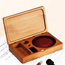 원목인주함 휴대용 매표용 우드스탬프 도장보관함