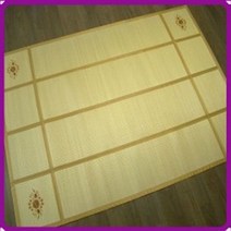 대숲소리 4단 접이식 왕골 보료 돗자리 160cm x 220cm /커버포함 띠지색상랜덤발송