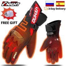 duhan 가열 장갑 배터리 구동 겨울 열 오토바이 가열 장갑 승마 방수 guantes para moto touch screen, a1 2pcs 배터리, xxl