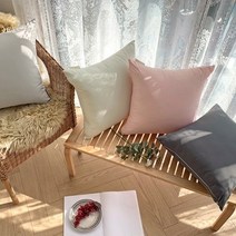 러그랜드 마이크로화이바 알러지방지 쿠션 4color, 핑크/커버만구매