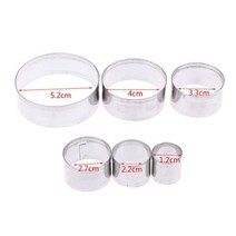 도예도구 도자기재료 도예재료스테인레스 스틸 라운드 폴리머 클레이 커터 금형 3/5 개 도자기 세라믹 커, 05 5pcs