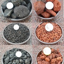 유림화훼자재상사 화산석 자연화산석화분마감재 가벼운돌 화산원석괴석유림화분 화산사(블랙) 2호(5~10mm) 3kg