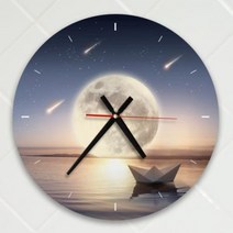 tj017-달빛바다와종이배인테리어벽시계