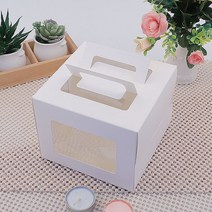 아이팩 미니케익 창박스 화이트 크라프트 받침포함(50세트), 50세트, 화이트상자+골드받침