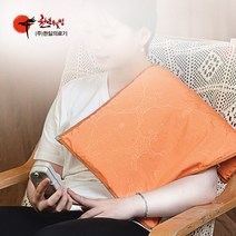 한일의료기 4계절용 전기찜질기 원적외선 국산 황토볼 찜질패드 온열찜질기 디자인 황금오렌지