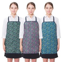 예경 꽃무늬 손님용 앞치마, PO-6111(밤색)