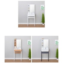 좁은공간 활용 수납가능한 화장대 450 신혼화장대 로맨틱화장대 화장품수납함 화장품정리대 화장대추천, 화이트