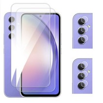 SAENAL TD 삼성 갤럭시 A54 5G 유리 전체 접착제 투명 화면 보호기 강화 렌즈 필름 6.4 인치, 2 Glass and 2 Lens_For A54 5G