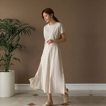 요모조모 1868 라운드 넥 옆트임 원피스