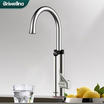 전기순간온수기 가정용 대용량 업소용 스텐 순간온수기 Briwellna-전기 온수기 220V 흐르는 히터 주방 수도꼭지 2 인 1 탭 탱크 없는 물 난방 믹서 전기 가이저, [01] EU, Stainless Steel_EU