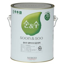 노루페인트 순앤수100 플러스 친환경 수성페인트 4리터 무광 내부용, 개나리2