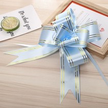 웨딩카장식 자동차 10pcs 아름다운 단색 활 리본 선물 포장 꽃 활 파티 룸 선물, 스타일 1-라이트 블루