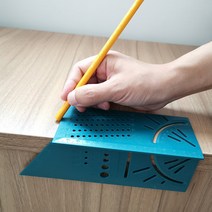건축 DIY 인테리어 설계도면 3D 목공자 각도기 앵글 눈끔자 측정 마킹 포지셔너 금긋기, 3D목공자, 1개