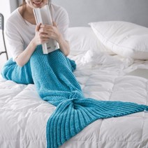 프리티샵77 거실 소파 겨울 담요 인어무릎이불 침대 니트 커버 코튼 러너 블랭킷