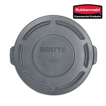 러버메이드 벤티드 브루트(121L) 원형 컨테이너 리빙박스, 회색뚜껑