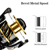 경량 내구성 MADMOUSE SALTIGA 스피닝 낚시 릴 지깅 드래그 파워 휠 SW4000XG 11 + 1BB 35kg, 01 4000의 시리즈