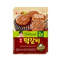 Chefood 롯데떡갈비 (245g 245g) x 2팩 간편요리 밀키트, 1세트