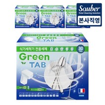 자우버 그린탭 올인원 식기세척기 전용세제 30개입 4개, 단품