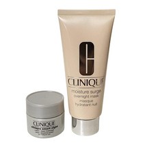 크리니크 Set Clinique Moisture Surge 오버나이트 마스크 풀 사이즈 96.4g(3.4온스) 스마트 나이트 커스텀 리페어 모이스처라이저 - 드라이 콤비네이션 여
