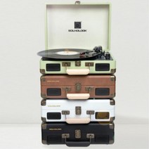 USB 휴대용 BT LP 턴테이블 그린 선물용 신혼부부선물 lp판 음악감상 레트로오디오 MP3 휴대용턴테이블