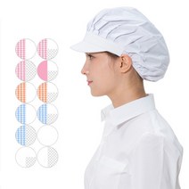 예경 위생모 위생조리모 조리모 위생모자 주방모자, 1개, PO-605(분홍체크 전체천)