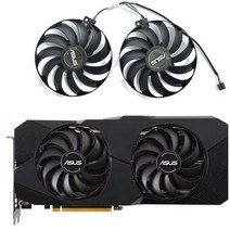 5700XT 2pcs T129215SU FDC10U12S9C 95mm DC 12V 0.50A 4Pin 5600XT 그래픽 카드 팬 Asus Radeon Rx Xt 듀, 04 2pcs T129215SU