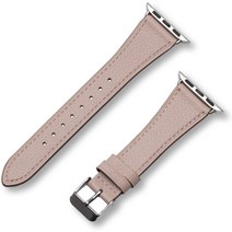 비브 애플워치 이태리 가죽 밴드 스트랩 호환, One Size(39-40-41mm), 샌드 핑크