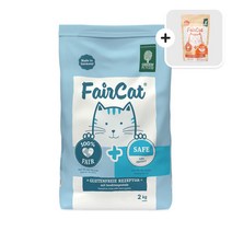 페어캣 세이프 2kg 성묘용 동물복지치킨 고양이사료 저알러지 헤어볼, 페어캣 센서티브 주식파우치