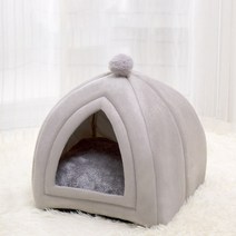 고양이 숨숨집 키튼박스 보온집 텐트 따뜻한 겨울 고양이 탄성 침대 둥지 집 매트 93, 28x28x30, 협력사, 회색