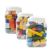 쌓기나무세트/원목혼합/칼라원목/혼합/학습/준비물/수학준비물/도형이해, 칼라원목쌓기나무(2cm) 1통(200개입)