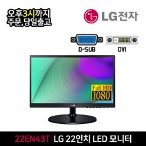 LG 22인치 Full HD LED 모니터 22EN43T DVI D-SUB 지원 사무용 CCTV 벽걸이 가능
