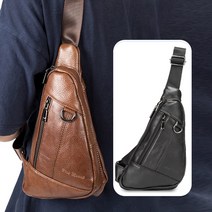 고급 천연 가죽 슬링백 가방 삼각 유니크한 나들이 외출 소가죽 슬림 여행보조 크로스백