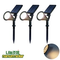 나눔조명 태양광 정원등 태양열 조명 야외 조명등 수목등, 03. 태양광 18구 후드등(웜화이트) 3개