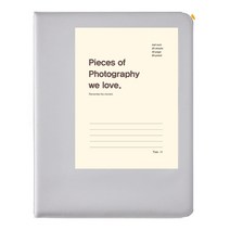 문구백서 4X6 사진 포켓 앨범 포켓식 포토 포카바인더 콜렉트북 티켓북, 4x5, 백지, 그레이