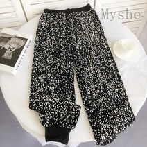 [Myshe]여성 패션 반짝이 바지 봄 가을 스팽글 팬츠 조거 바지 juan315AG4
