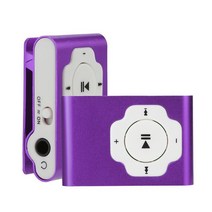 MP3플레이어무료 CARPRIE 미니 휴대용 Usb Mp3 플레이어 지원 마이크로 Sd Tf 카드 32gb 스포츠 음악 미디, 06 보라색