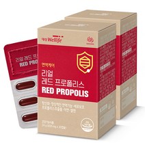 대상웰라이프 리얼 레드 프로폴리스 2박스 (800mg x 60캡슐), 리얼 레드 프로폴리스 1박스 30