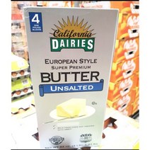 California Dairies 유러피언 무염버터 453G X 4, 1개