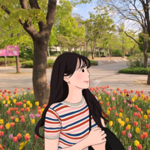 [주문제작] 심플 라인 드로잉 일러스트 -커플 웨딩 기념일 선물 우정 연인- | 드로잉유봉, 전체(컬러), 6명추가