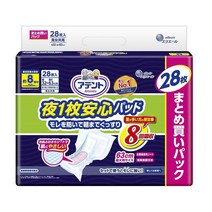 DAIO PAPER elleair Attento 아텐토 밤1장 안심패드 샘을 방지하고 아침까지 푹 8회흡수 28매 [성인용기저귀], 단일