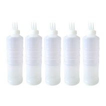국내생산 업소용 잘라쓰는 소스통 3구 뚜껑 미포함, 5개, 700ml