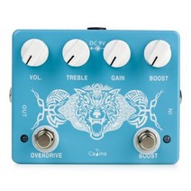 이펙터 일렉기타 베이스 Caline CP-79 Wolfpack 오버 드라이브 부스트 2-in-1 기타 이펙트 페달 액세서리, CHINA