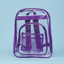 투명 PVC 백팩 여름 물놀이 가방 비치백 (퍼플)