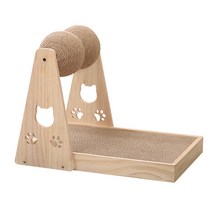 고양이 아마추어 내마모성 교체 가능한 수직 볼 턴테이블 단단한 나무 아마추어 고양이 장난감 기둥-159238, 옵션01