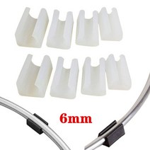 10Pcs 의자 다리 팁 캡 U 형 고무 가구 발 테이블 끝 커버 바닥 보호기, White-6mm