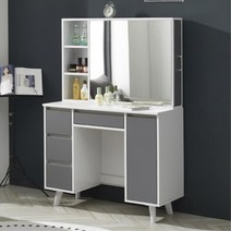 높은다리 시크릿 수납거울 서랍화장대 902 신혼집 DIY, 오크화이트