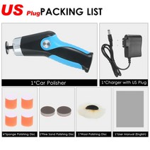 듀얼 광택기 싱글 광택패드 미니 폴리싱 머신 가변 속도 자동차 폴리셔 전기 스크래치 리무버 수리 도구 광, [01] US Plug, 01