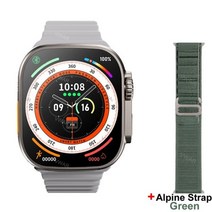 VWAR ZD8 울트라 스마트 워치 시리즈 8 49mm 1:1 티타늄 합금 바디 블루투스 통화 NFC ECG IP68 방수 Z8, Gold-Alpine G